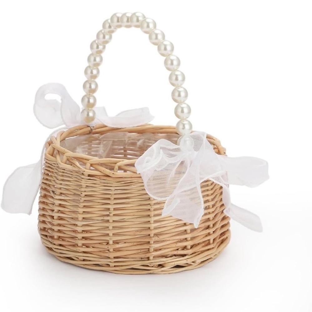 Wicker Flower Girl Basket